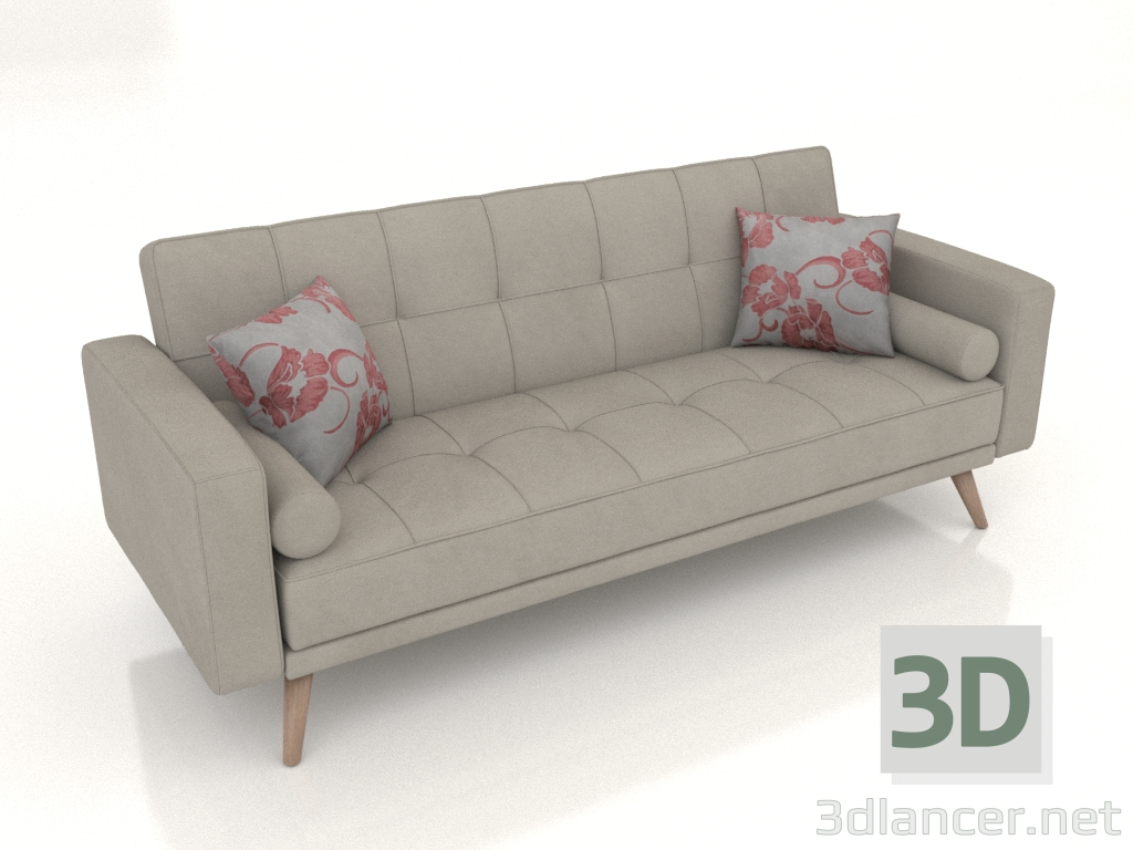 3 डी मॉडल सोफा बेड स्कैंडिनेविया (बेज) - पूर्वावलोकन