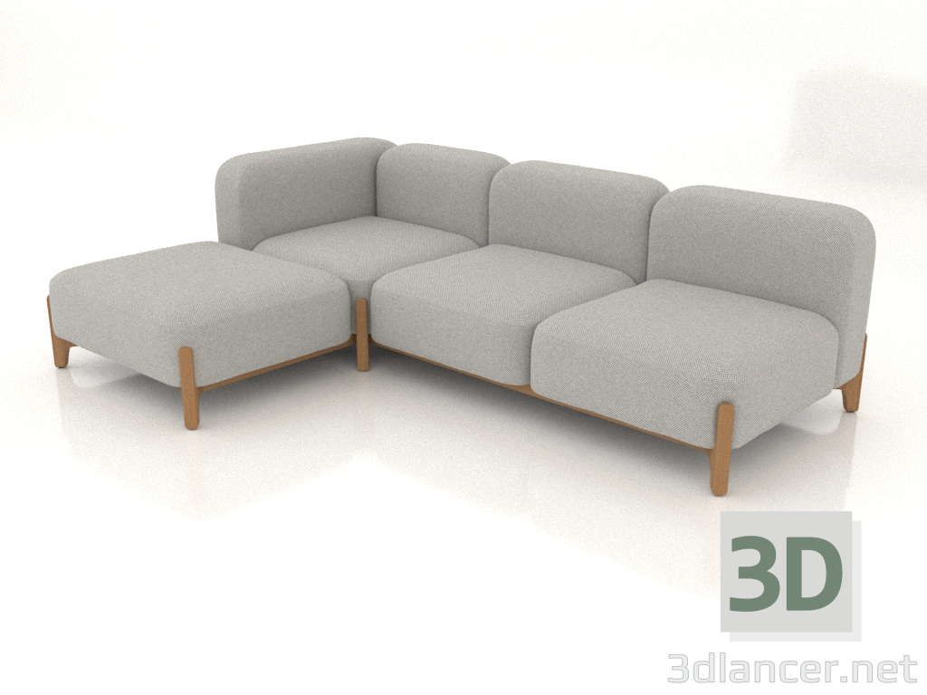 3d model Modular sofa (composition 24) - preview