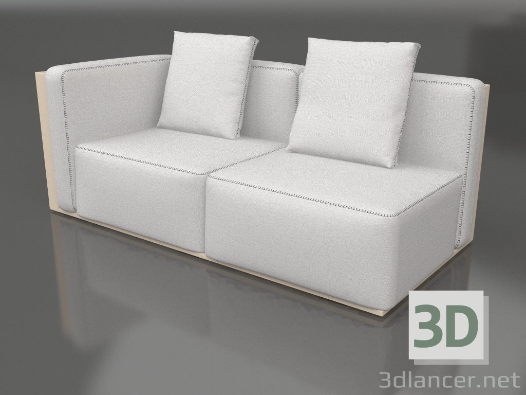 modello 3D Modulo divano, sezione 1 sinistra (Sabbia) - anteprima