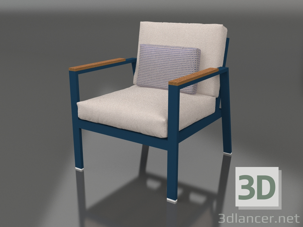 modèle 3D Fauteuil XS (Gris bleu) - preview