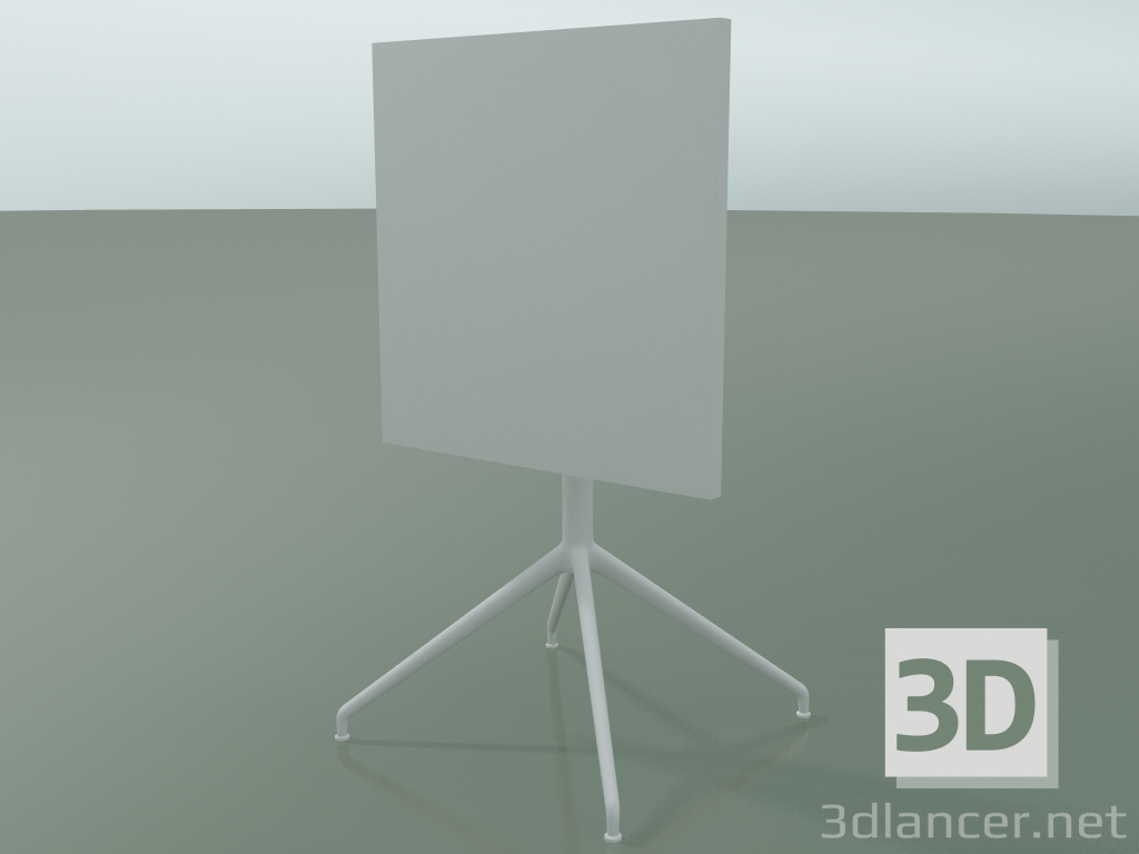 3D modeli Kare masa 5706, 5723 (H 74 - 59x59 cm, katlanmış, Beyaz, V12) - önizleme