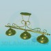 3d model Luminaire with metal ceiling paintings - preview