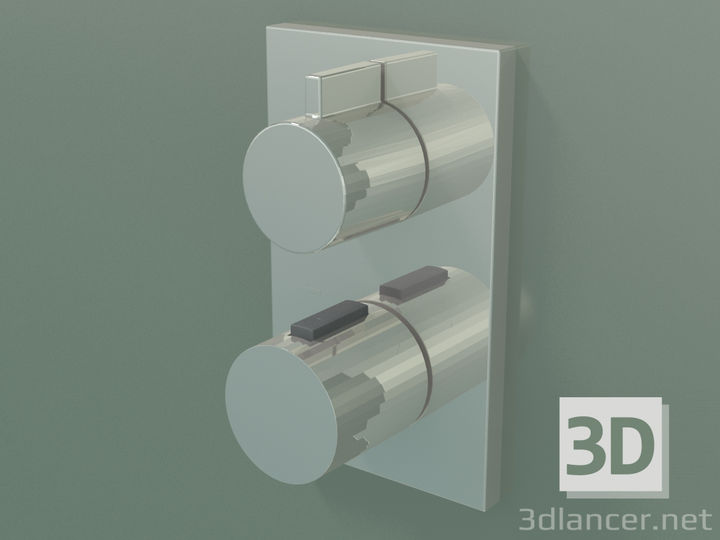 3D Modell Eingebauter Dusch- und Badethermostat, Einzelsteckdose (36 425 670-080010) - Vorschau