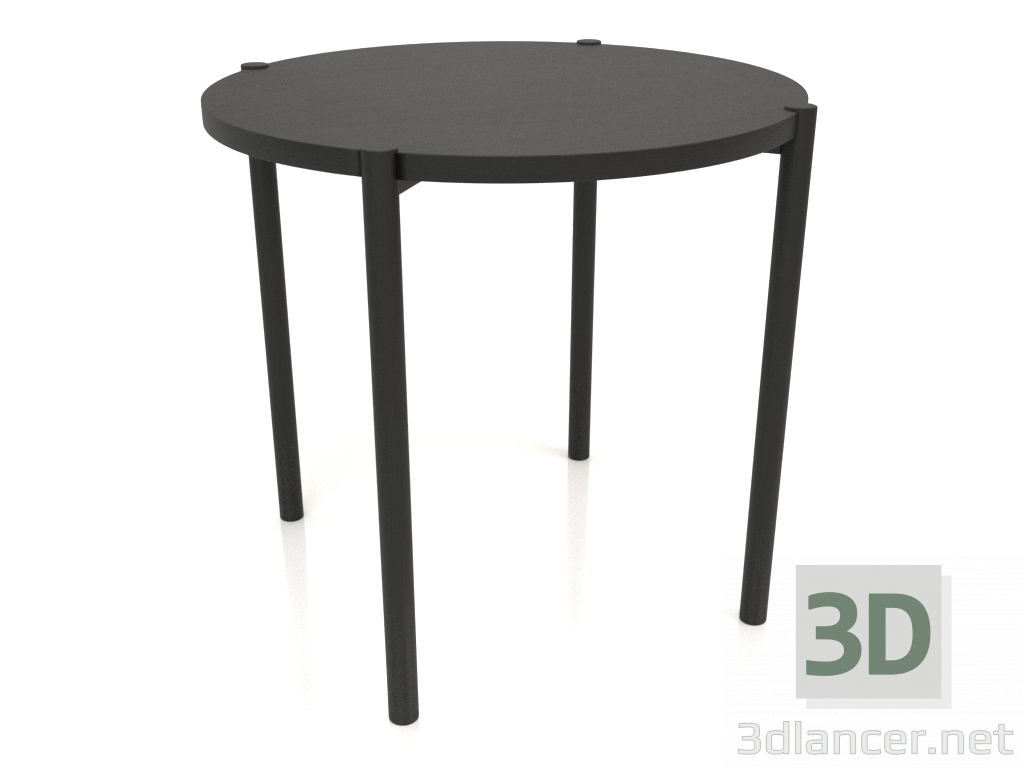 3 डी मॉडल डाइनिंग टेबल DT 08 (सीधा अंत) (D=790x754, लकड़ी काला) - पूर्वावलोकन