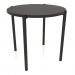 3d model Dining table DT 08 (straight end) (D=790x754, wood black) - preview