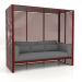 3D Modell Al Fresco Sofa mit Aluminiumrahmen und hoher Rückenlehne (Weinrot) - Vorschau