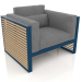 3d model Lounge chair with a high back (Grey blue) - preview