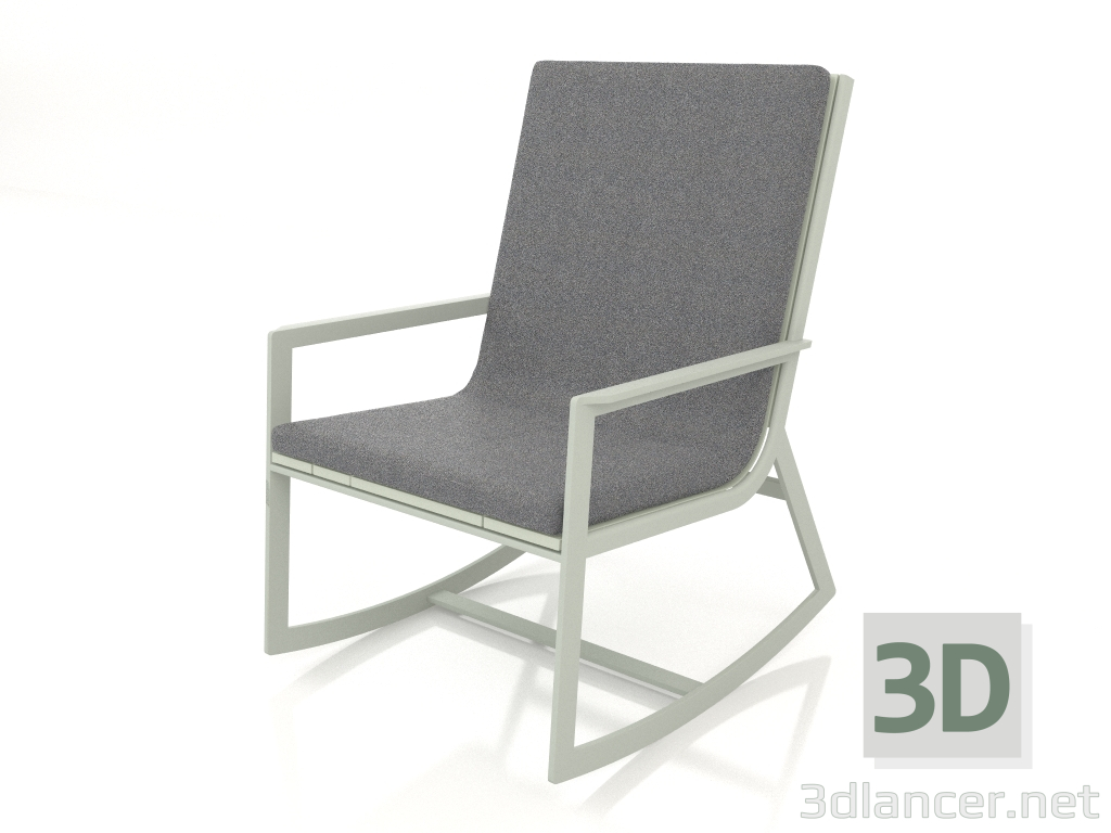 3d model Rocking chair (Cement gray) - preview
