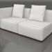 modello 3D Modulo divano, sezione 1 sinistra (Rosso vino) - anteprima