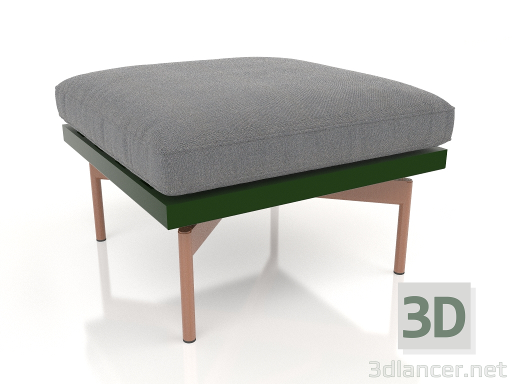 3d model Pouf for a club chair (Bottle green) - preview