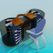 modello 3D Tabella con una scacchiera - anteprima