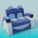 modèle 3D Chaise canapé - preview