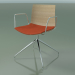 3d model Chair 0279 (swivel, with armrests, with seat cushion, LU1, bleached oak) - preview