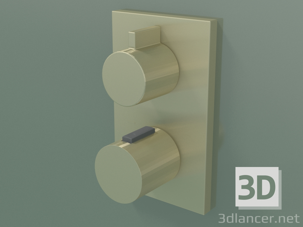 3d model Built-in shower and bath thermostat, single outlet (36 425 670-280010) - preview