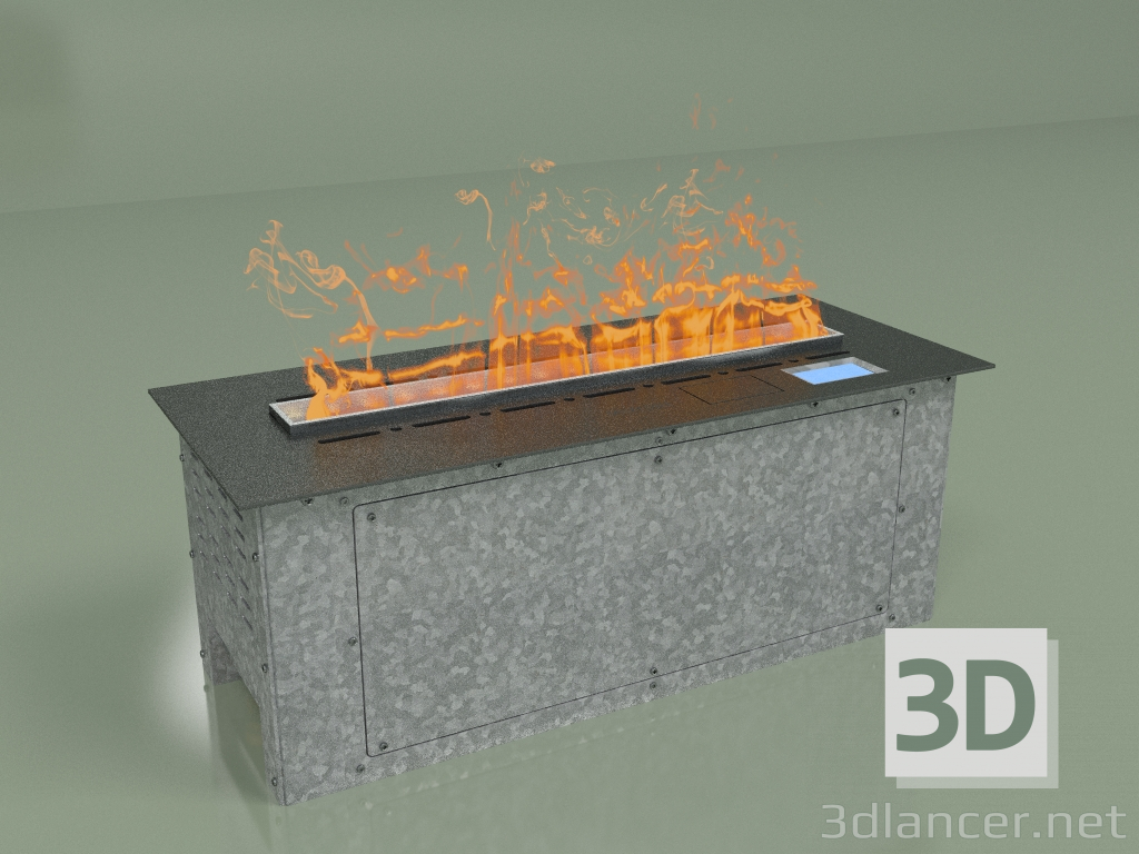 3D modeli Buharlı şömine Vepo 600 (siyah mat) - önizleme