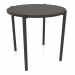 3d model Dining table DT 08 (straight end) (D=790x754, wood brown dark) - preview