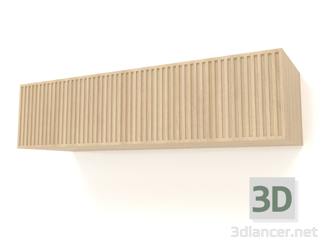 modello 3D Mensola pensile ST 06 (1 anta grecata, 1000x315x250, legno bianco) - anteprima