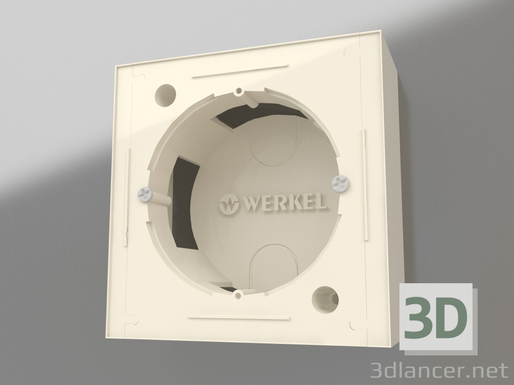 modèle 3D Boîte de montage en saillie (W8000003, ivoire) - preview