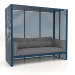 3d model Al Fresco sofa with aluminum frame and high back (Grey blue) - preview