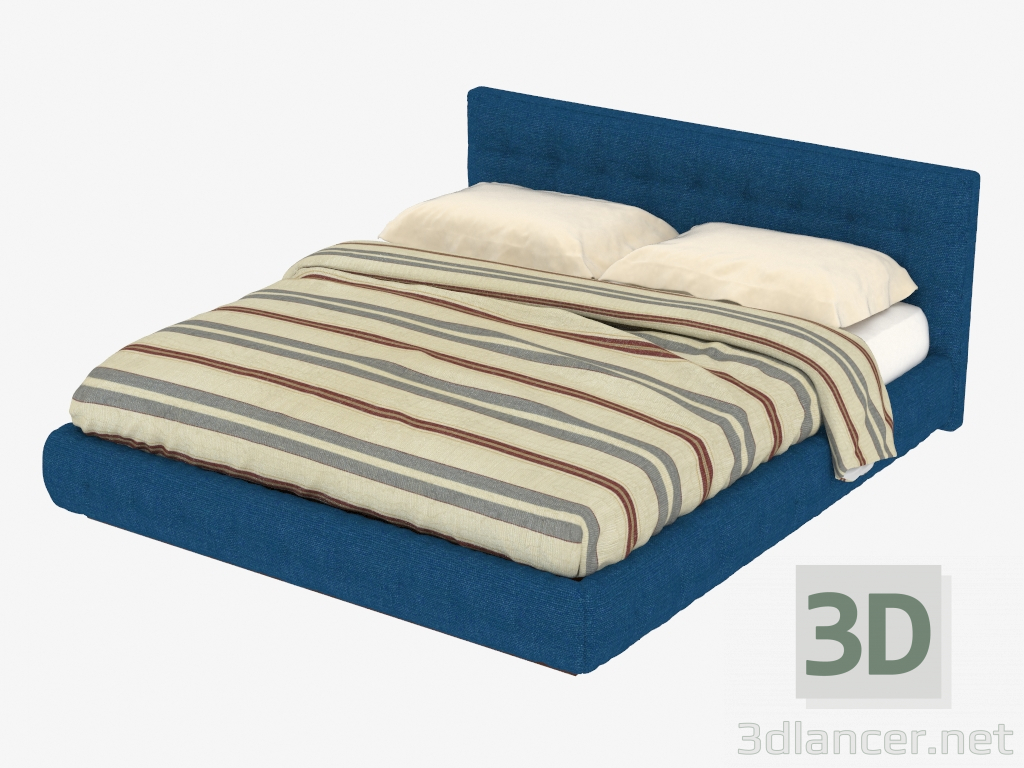 3 डी मॉडल डबल पिंच बिस्तर - पूर्वावलोकन