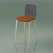 3D modeli Bar sandalyesi 3999 (4 ahşap ayak, polipropilen, koltukta bir yastık ile, beyaz huş ağacı) - önizleme