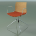 3d model Chair 0279 (swivel, with armrests, with seat cushion, LU1, natural oak) - preview