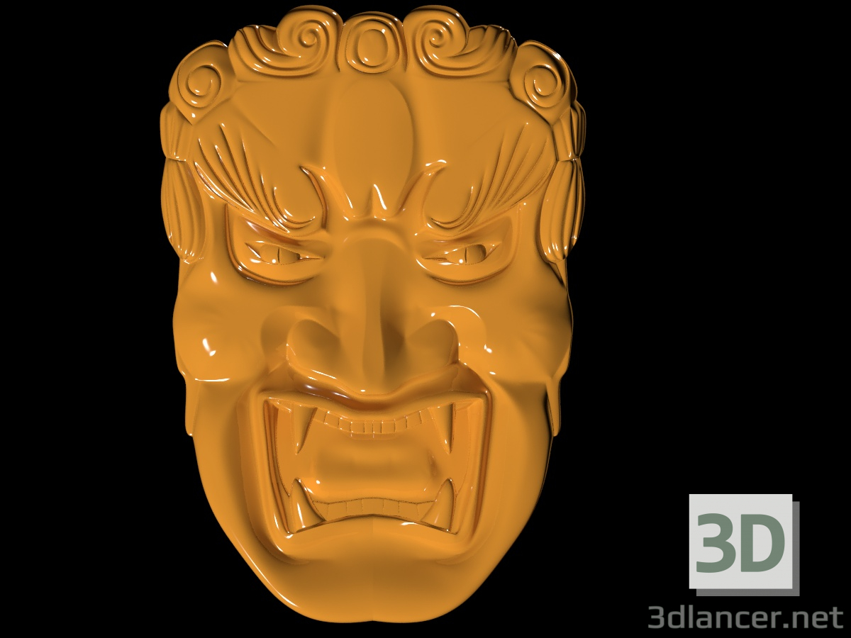 3D Antik Yunan tiyatro maskesi modeli satın - render