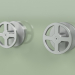 3d model Wall-mounted set of 2 mixing shut-off valves (20 63 V, AS) - preview