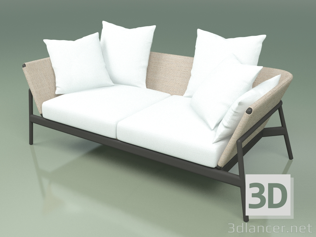 3D Modell Sofa 002 (Metal Smoke, Batyline Sand) - Vorschau