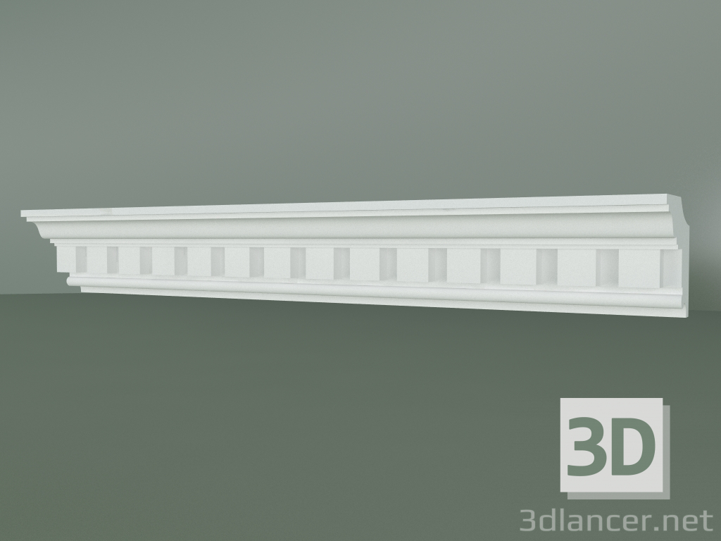 modèle 3D Corniche en plâtre avec ornement KV501 - preview