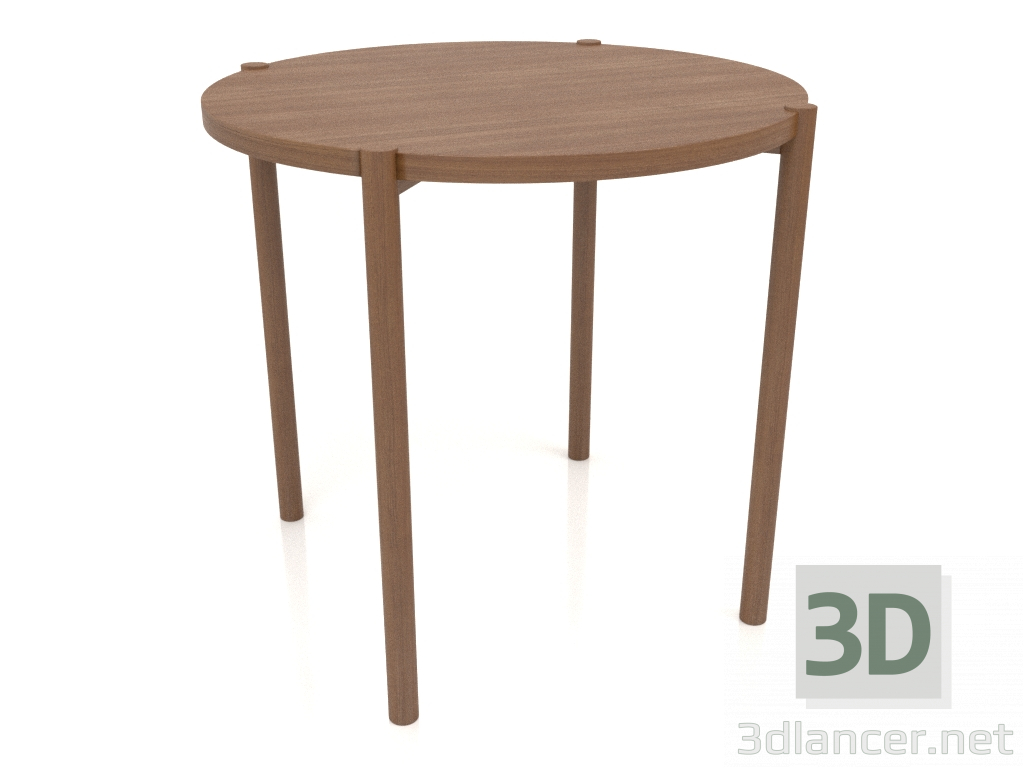 3 डी मॉडल खाने की मेज DT 08 (सीधा अंत) (D=790x754, लकड़ी की भूरी रोशनी) - पूर्वावलोकन