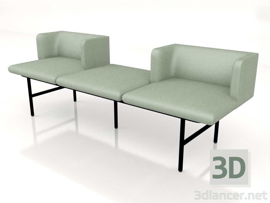 3d model Agora AR16 seating system module - preview