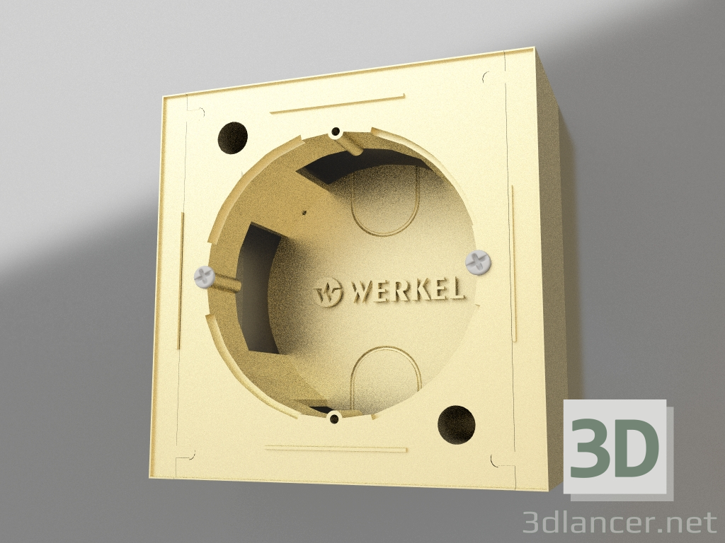 3 डी मॉडल सरफेस माउंटिंग बॉक्स (W8000011, शैम्पेन) - पूर्वावलोकन