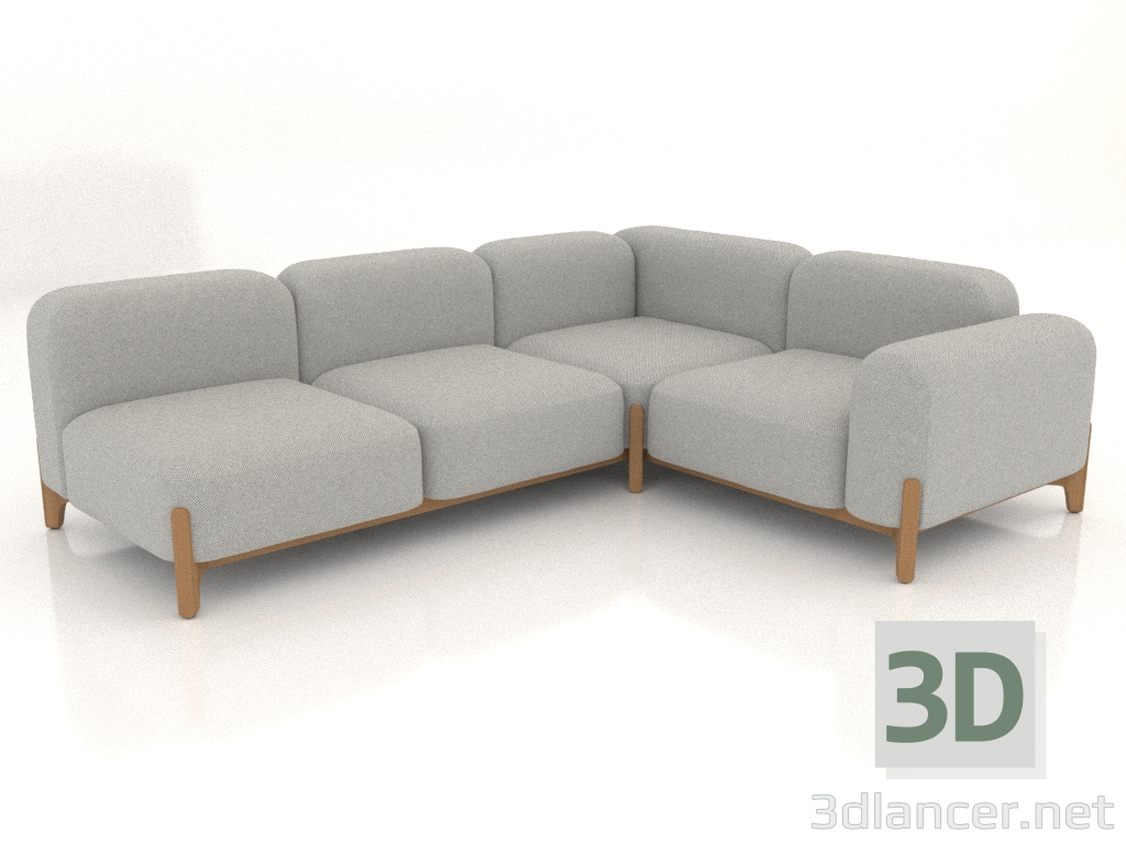 3D modeli Modüler kanepe (bileşim 27) - önizleme