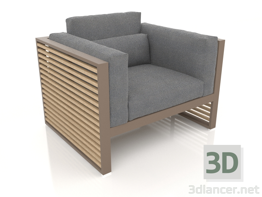 3d модель Кресло для отдыха с высокой спинкой (Bronze) – превью