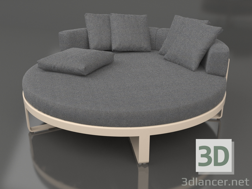 modèle 3D Lit rond pour la détente (Sable) - preview