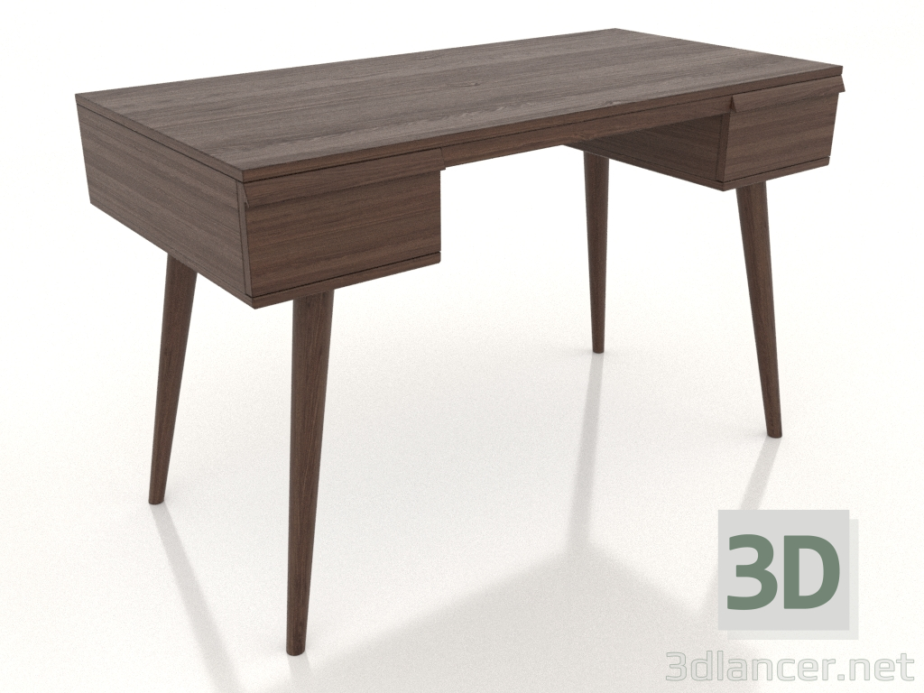 modèle 3D Bureau 1200x600 mm (noyer foncé) - preview