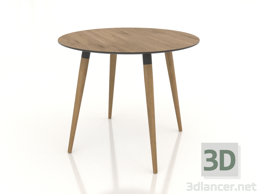 3D Modell Esstisch BRUNO 900x900x750 mm (Eiche natur) - Vorschau