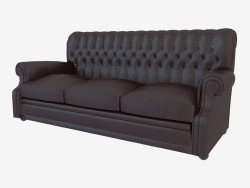 Leather sofa triple