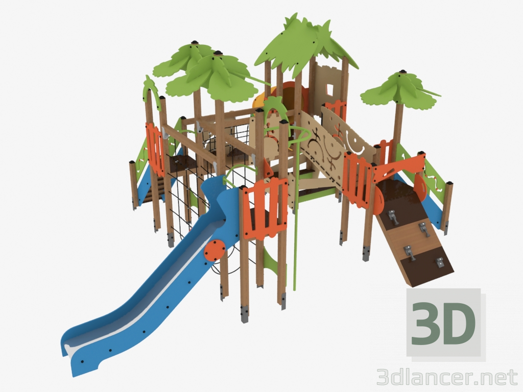 3d model Children's game complex (T1409) - preview