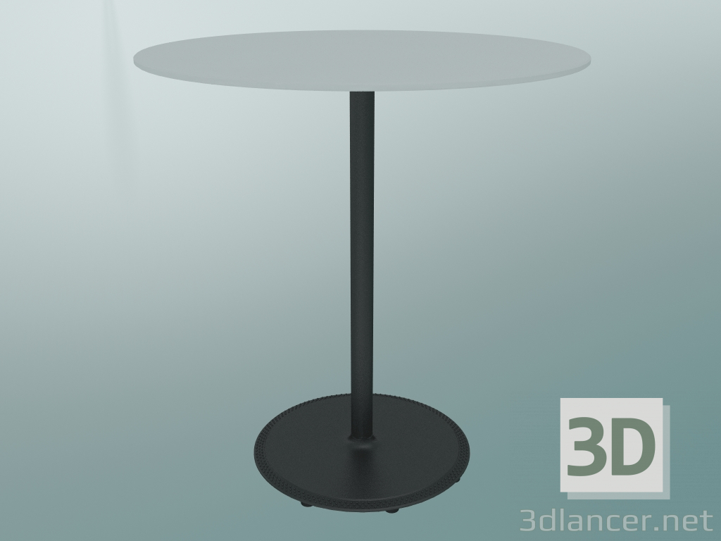 3D Modell Tisch BON (9382-01 (Ø 70 cm), H 74 cm, HPL weiß, Gusseisen schwarz) - Vorschau