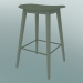 3d model Bar stool with Fiber wood base (H 65 cm, Dusty Green) - preview