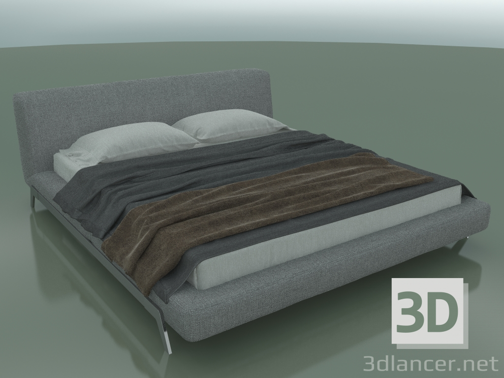 3d модель Кровать двуспальная Eterna под матрас 1800 x 2000 (2070 x 2470 x 780, 207ET-247) – превью