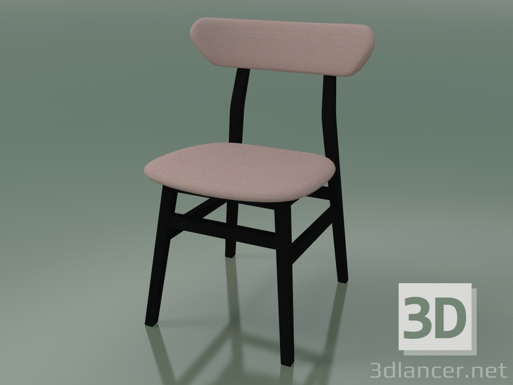 modello 3D Sedia da pranzo (221, nera) - anteprima