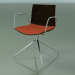 3d model Chair 0279 (swivel, with armrests, with seat cushion, LU1, wenge) - preview