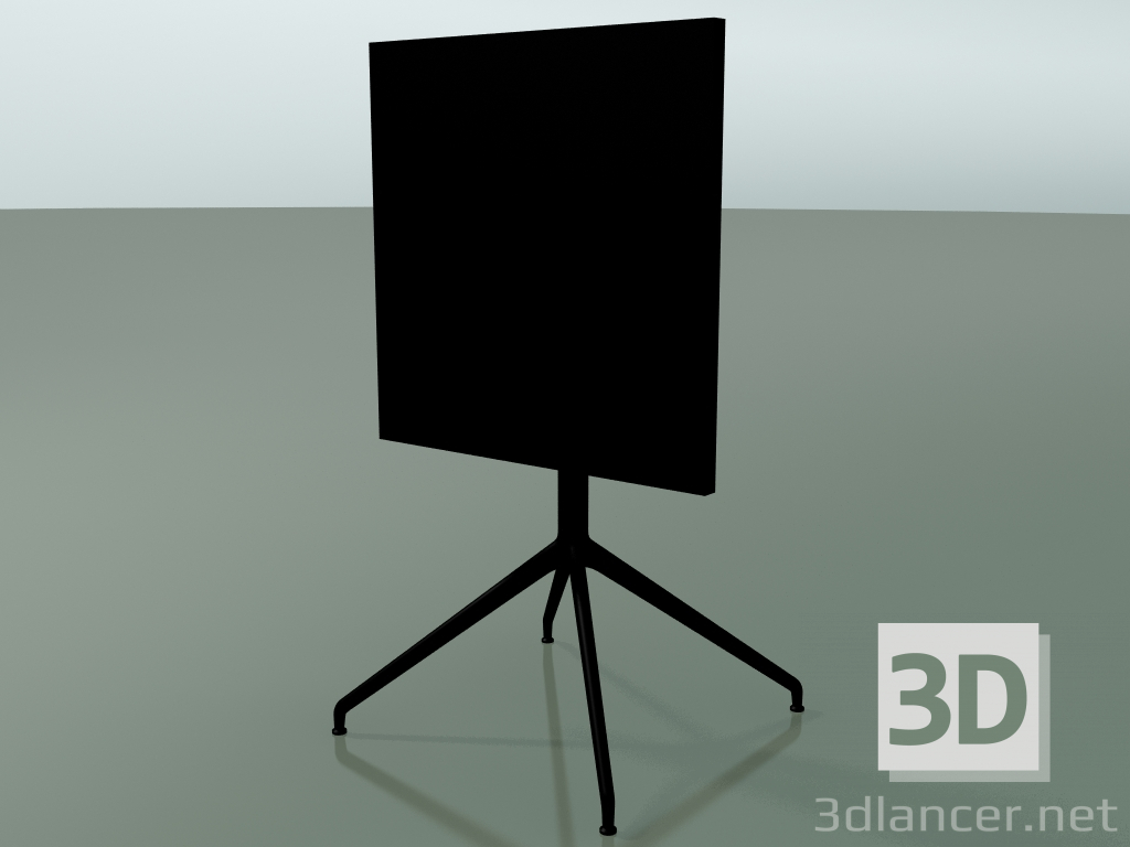 modello 3D Tavolo quadrato 5706, 5723 (H 74 - 59x59 cm, piegato, Nero, V39) - anteprima