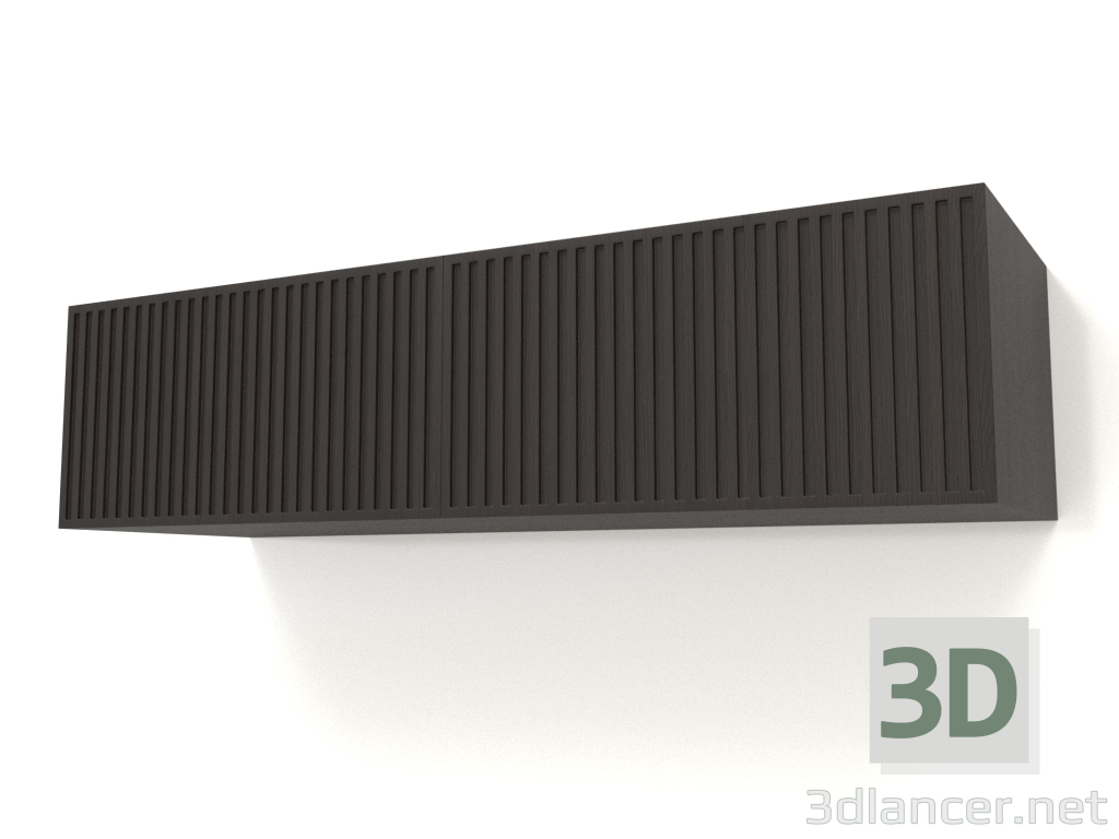 Modelo 3d Prateleira suspensa ST 06 (2 portas onduladas, 1000x315x250, madeira castanho escuro) - preview