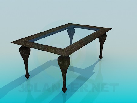 3d model Coffee table with glass surface - preview 3d model Coffee table with glass surface - preview