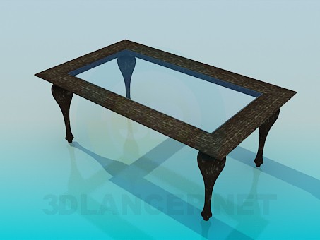 3d model Coffee table with glass surface - preview 3d model Coffee table with glass surface - preview