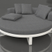 3D Modell Rundes Bett zum Entspannen (Achatgrau) - Vorschau